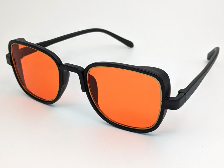 Orange retro sunglasses store