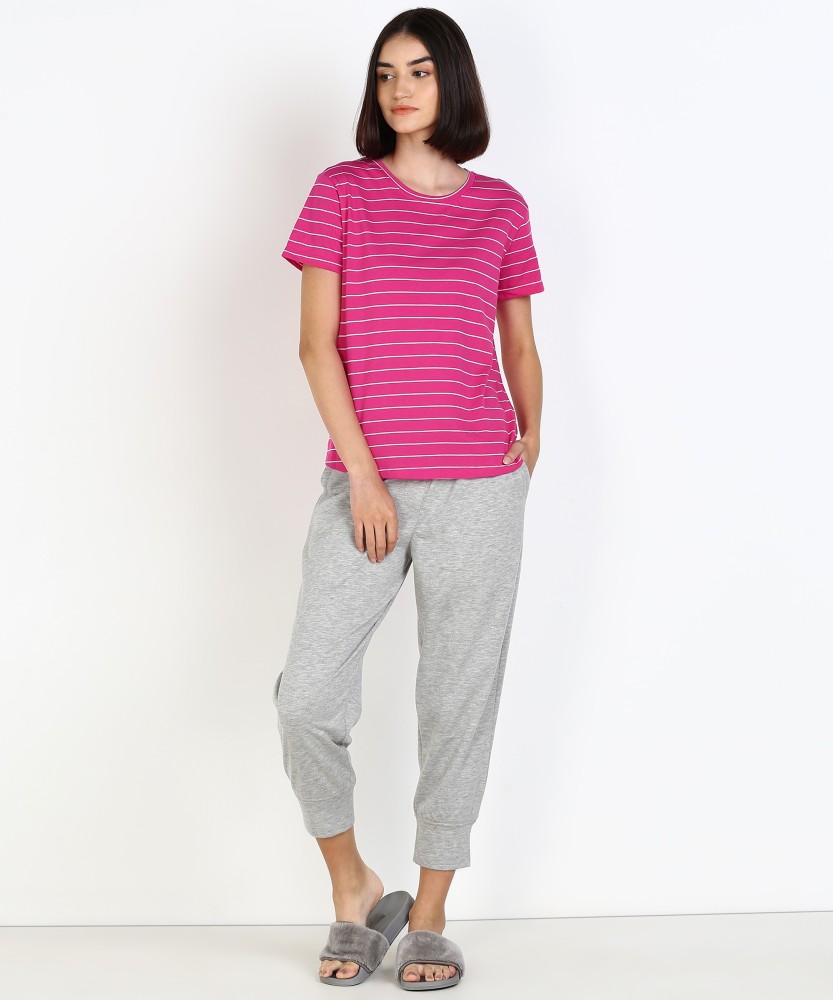 Buy Dreamz by Pantaloons Women's Flared T-Shirt (205000005732229, Pink,  Small) at