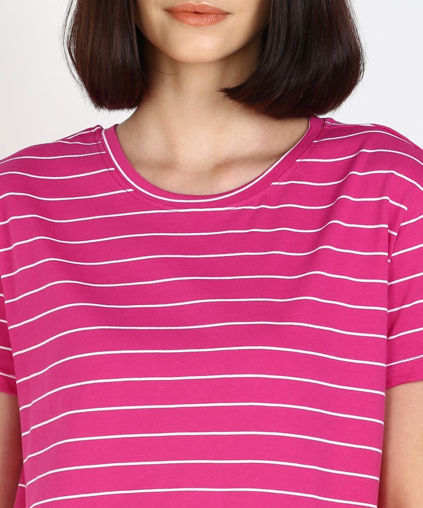 Buy Dreamz by Pantaloons Women's Flared T-Shirt (205000005732229, Pink,  Small) at