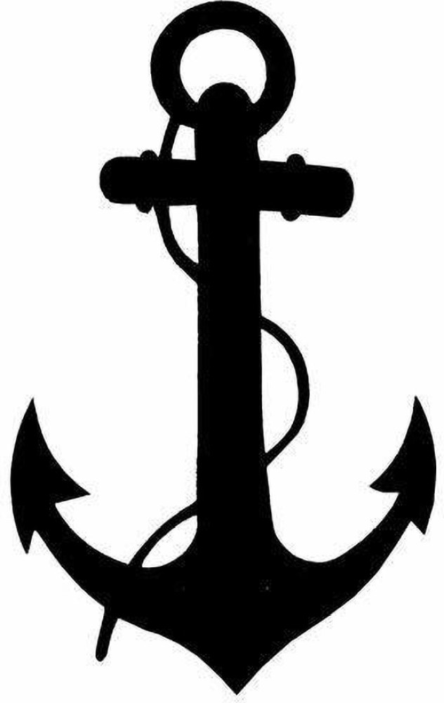 Tattoo Anchor Icons Black White Handdrawn Vintagevector Miscfree Vector  Free Download