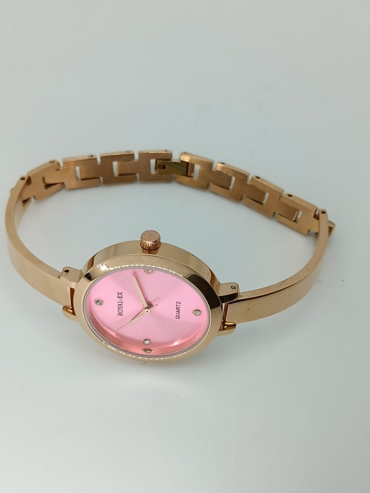 Jewels Galaxy OffWhite And Pink GoldPlated Handcrafted Bracelet Cum Watch  Buy Jewels Galaxy OffWhite And Pink GoldPlated Handcrafted Bracelet Cum  Watch Online at Best Price in India  Nykaa