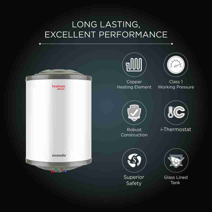 Hindware 25 L Storage Water Geyser (Immedio, White) Price in India - Buy  Hindware 25 L Storage Water Geyser (Immedio, White) online at Flipkart.com