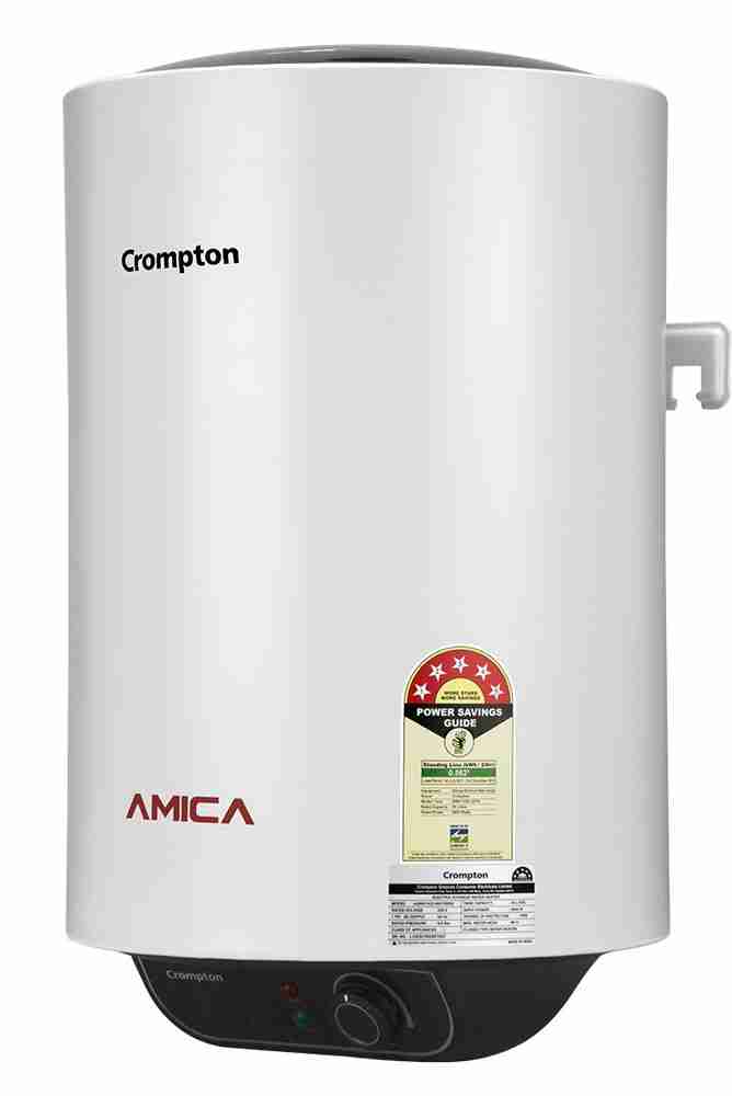 Crompton 25 L Storage Water Geyser (Amica 25 L With 7 Years Warranty On  Tank, Black, White) Price in India - Buy Crompton 25 L Storage Water Geyser  (Amica 25 L With