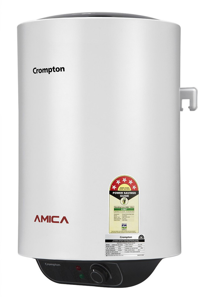 Crompton 25 L Storage Water Geyser (Amica 25 L With 7 Years Warranty On  Tank, Black, White) Price in India - Buy Crompton 25 L Storage Water Geyser  (Amica 25 L With