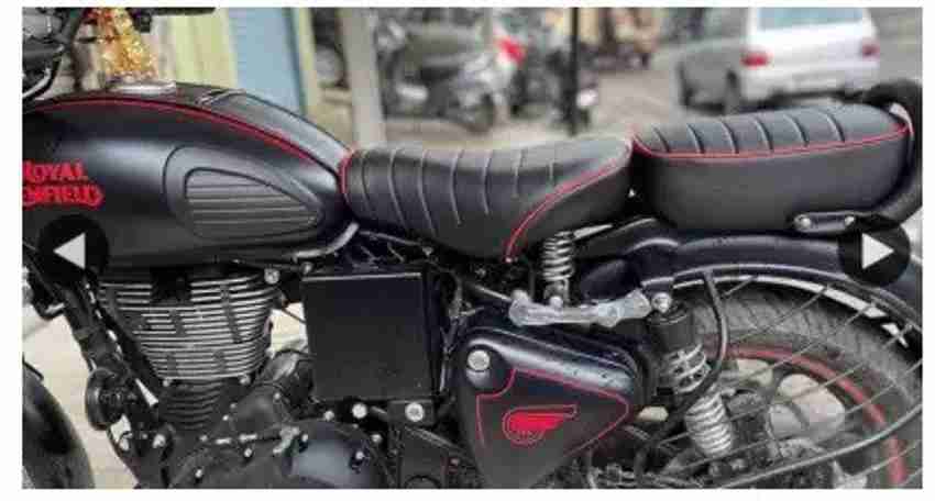 Bullkartzone Split Black Seat Cover Front Rear For Royal Enfield