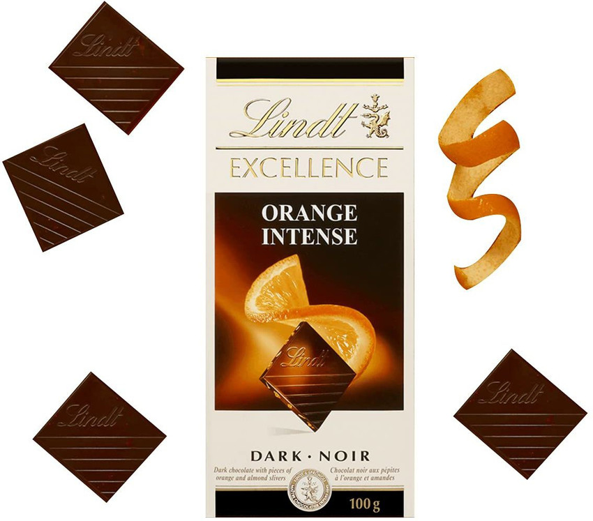LINDT Excellence Orange Intense Dark Chocolate 100 g 4 x100g
