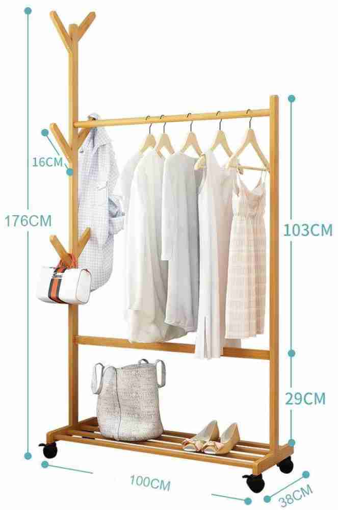 Lukzer 1PC Metal Garment Rack Multipurpose Clothes Rack with Bottom  Shelf/Coat Jacket Hanger for Home Bedroom Storage Organizer Unique Display  Stand