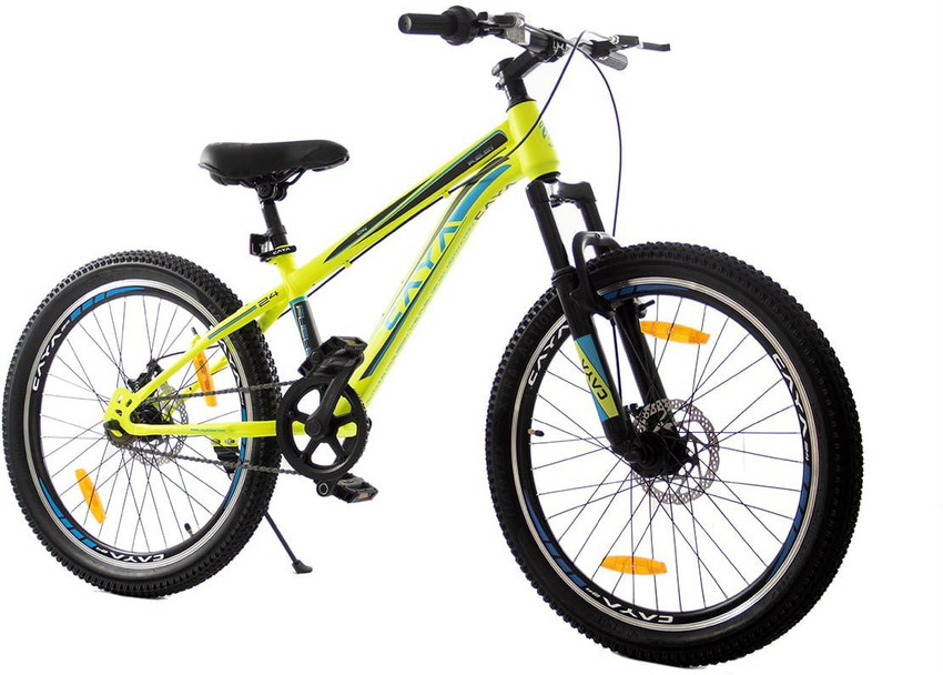 CAYA Fueled 24 Matte Floro Green Dual Disc Double Wall Alloy Rims Front Shocker 24 T BMX Cycle Price in India Buy CAYA Fueled 24 Matte Floro Green Dual Disc Double