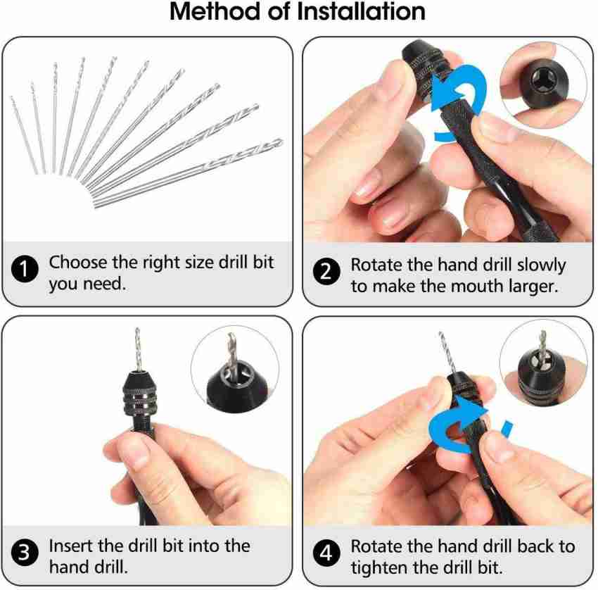 uptodatetools 25Pcs 0.5-3mm Mini Micro Twist Drill Bit + Aluminum