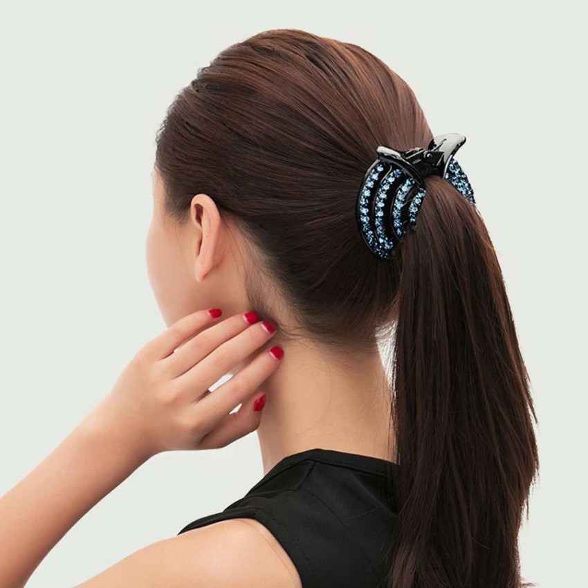 3 Pcs Small Hair Claw Clips for High Ponytail Rhinestone Hair Clips for  Women Girls Aesthetic Hair Clips for Thick Hair Cute Claw Clips Fashionable Hair  Accessories for Styling 3 Pcs Rhinestone