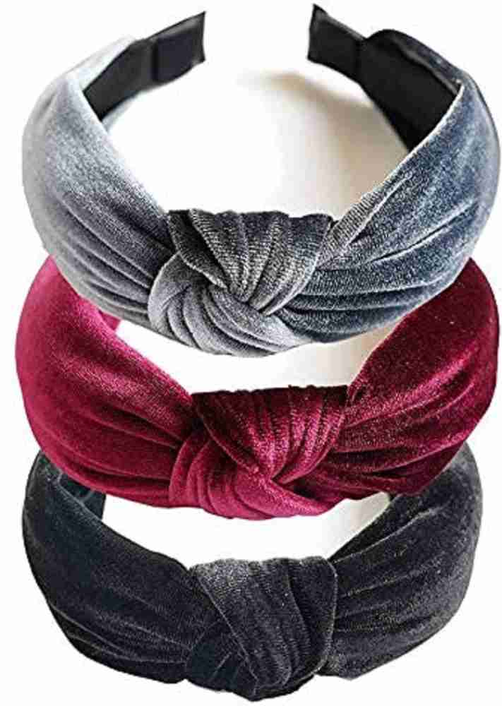 Women Fashion Wide Headband Twist Knotted Hair Band Ladies Retro Bow  Hairband Velvet Big Bow Headwrap