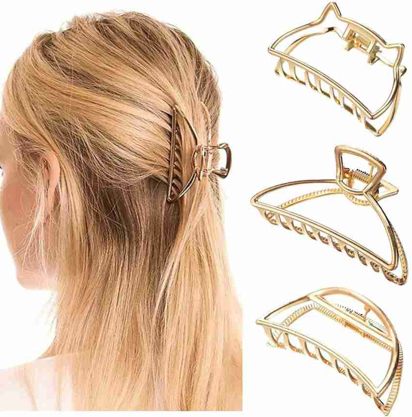 me Women's Loop Hair Claw Clip - Gold