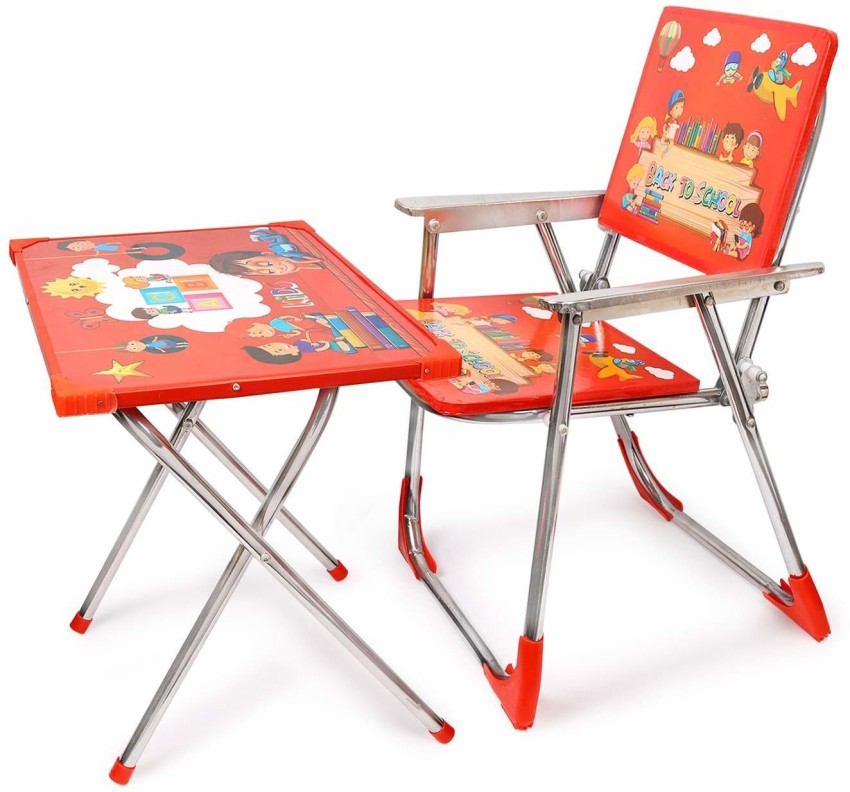 Soaring Kids Study Play Wooden Adjustable Folding Printed Table