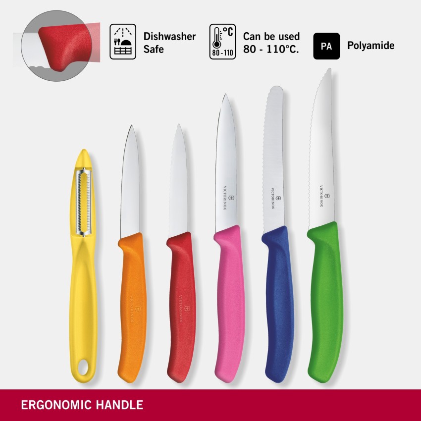 Victorinox 6pc Paring Knife Set 6 Piece, Red