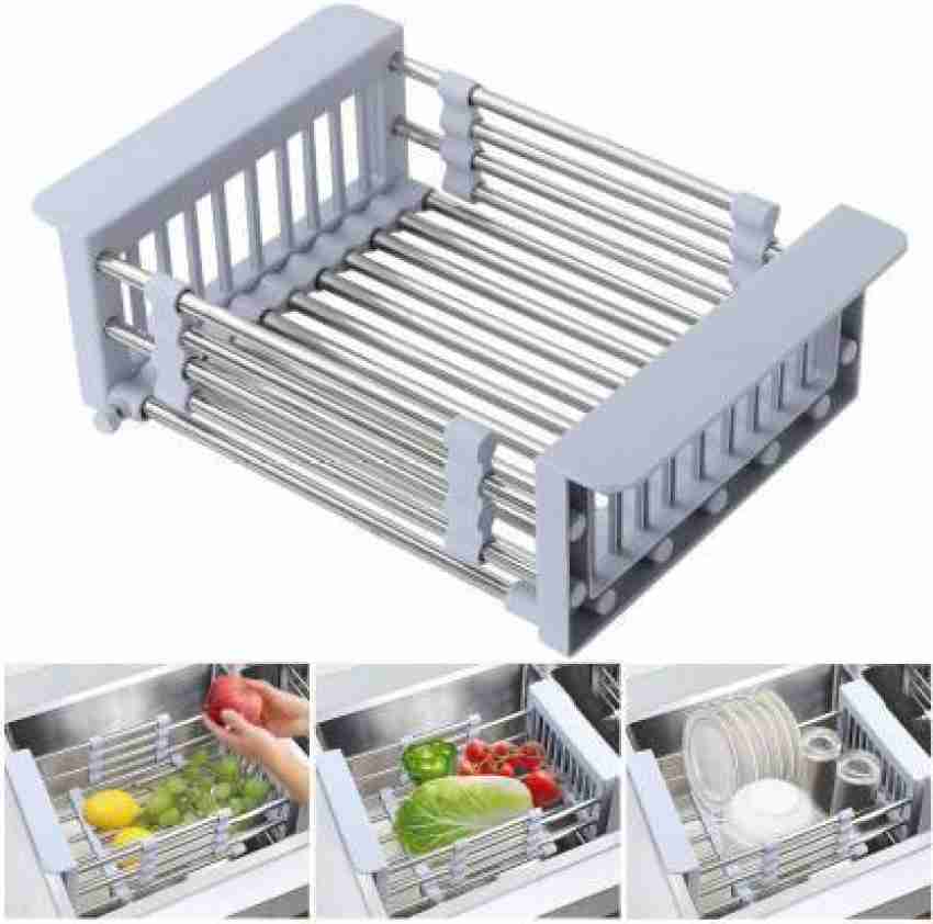 ALWAFLI Fruits/Vegetables Kitchen Rack Steel Stainless Steel Dish Drying  Rack Sink Crockery Fruit Vegetable Wash Drainer Mat Price in India - Buy  ALWAFLI Fruits/Vegetables Kitchen Rack Steel Stainless Steel Dish Drying  Rack