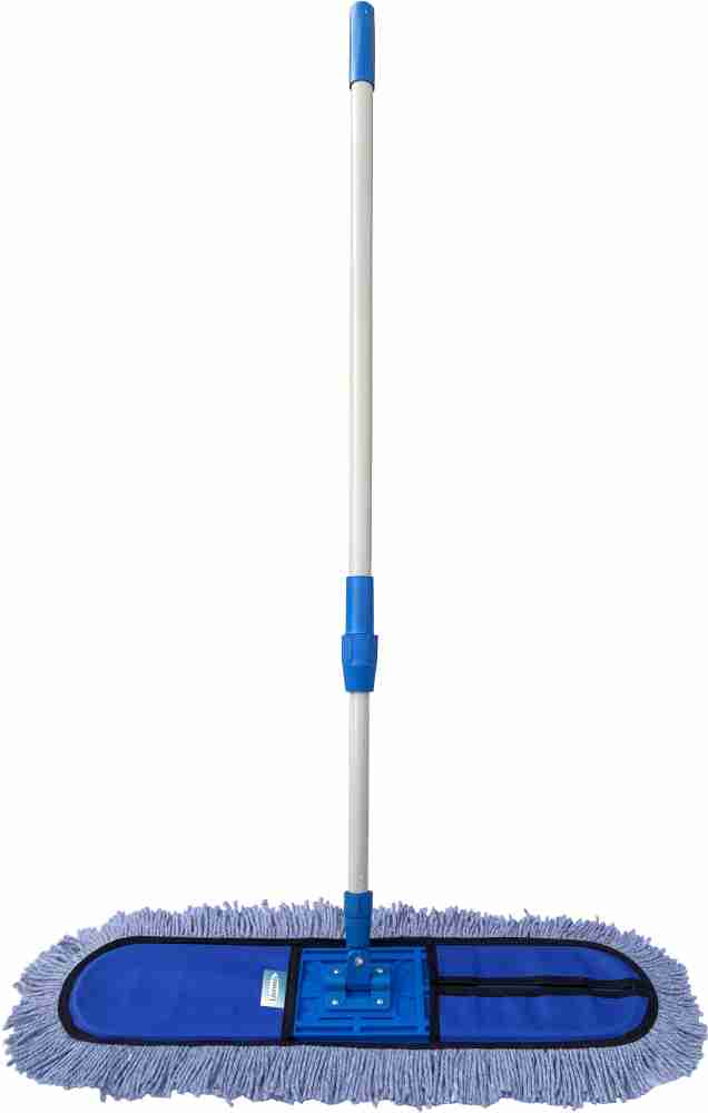 Livronic Wet and Dry Cotton Pad Floor Mop 67x14x5 (18-Inch) with 4 Feet Long  Handle with 360 degree movement which allows you to clean every corners  easily (Head 18-Inch Large) Blue Colour Wet & Dry Mop Price in India - Buy  Livronic Wet and Dry