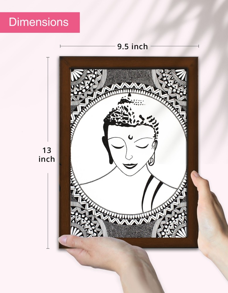 Buy Buddha meditating shading with pen Handmade Painting by DEEPTHI  BALANTRAPU CodeART330671033  Paintings for Sale online in India