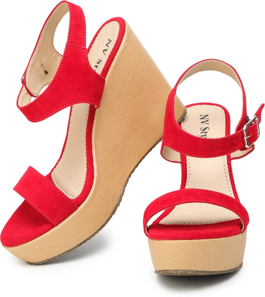 Red hot sale wedges women