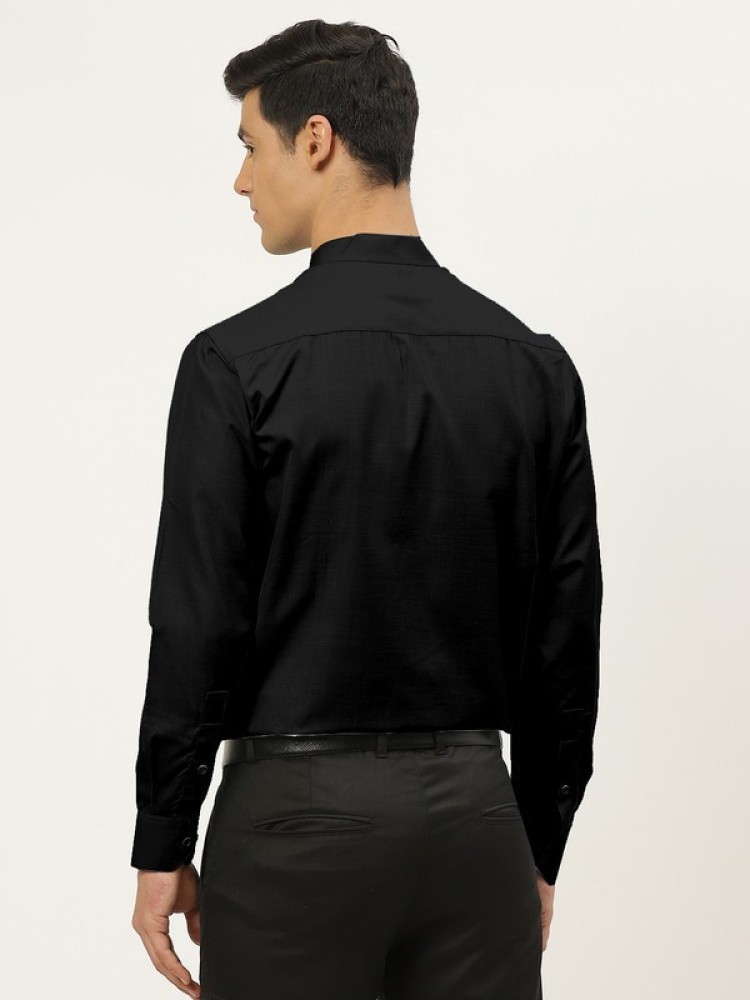 MILDIN Men Solid Formal Black Shirt - Buy MILDIN Men Solid Formal