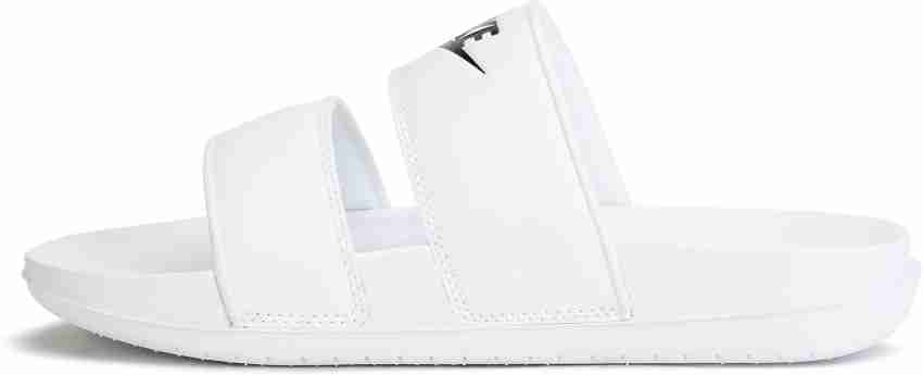 White nike slides hot sale 2 straps