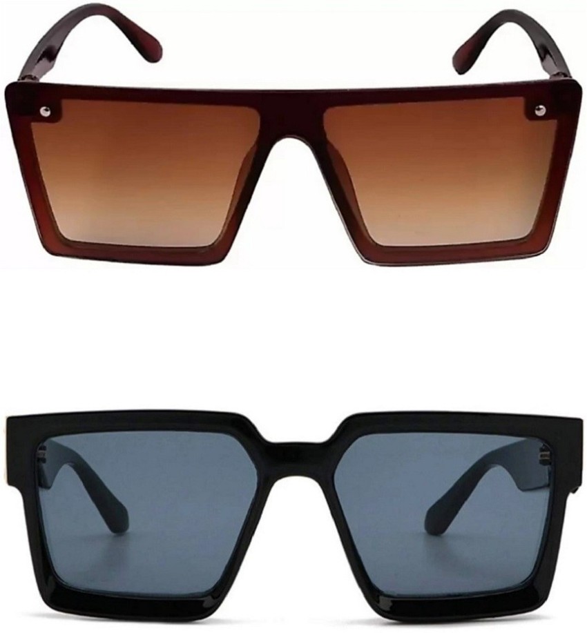 TLM Polarized Retro Square Sunglasses for Men Women Unisex 