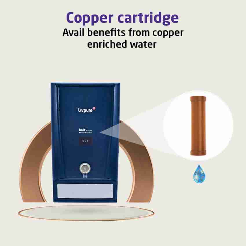 Buy Bolt RO+UV Water Purifier Online, Copper Water Filter – Livpure