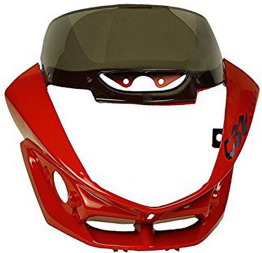 zalak Headlight Visor with Glass for CBZ Xtreme Red type 2 Bike