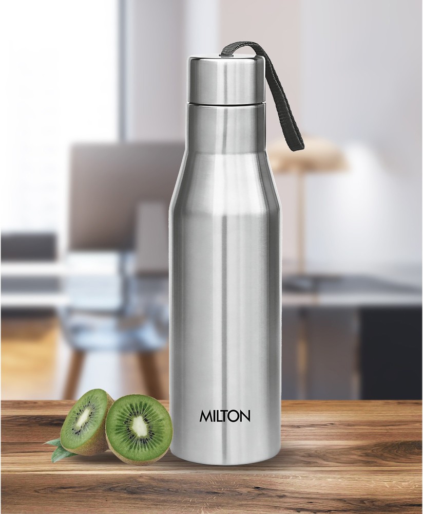 Milton Super 750 Stainless Steel Water Bottle, 650 mL, Silver | Leak Proof | Office Bottle | Gym Bottle | Home | Kitchen | Hiking | Treking Bottle 