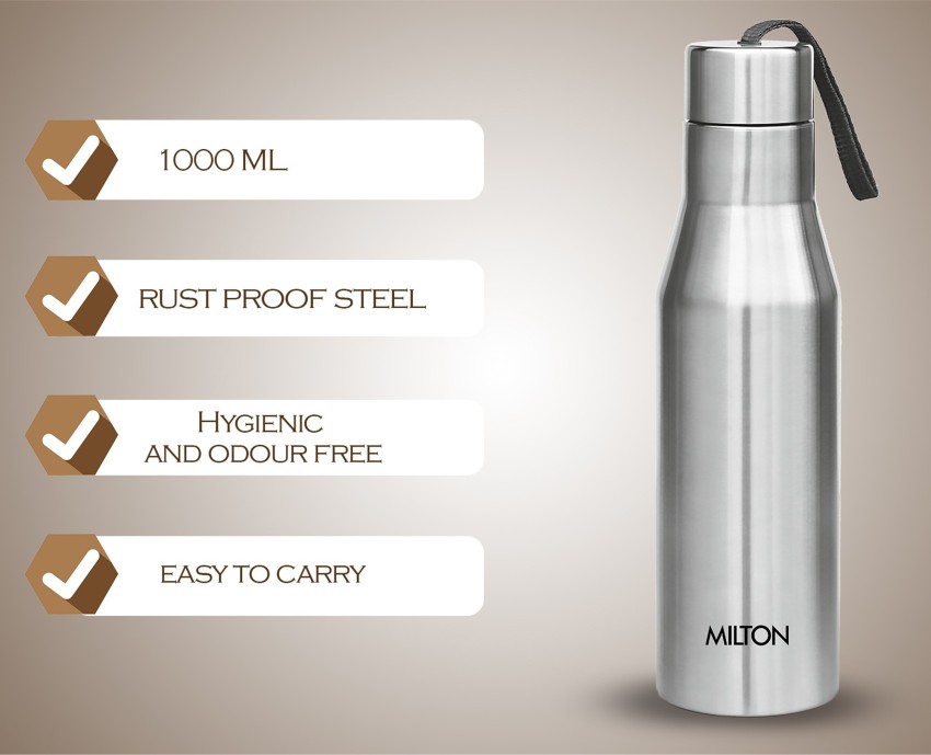 Buy Super Stainless Steel Odour Free Bottle Online - Milton