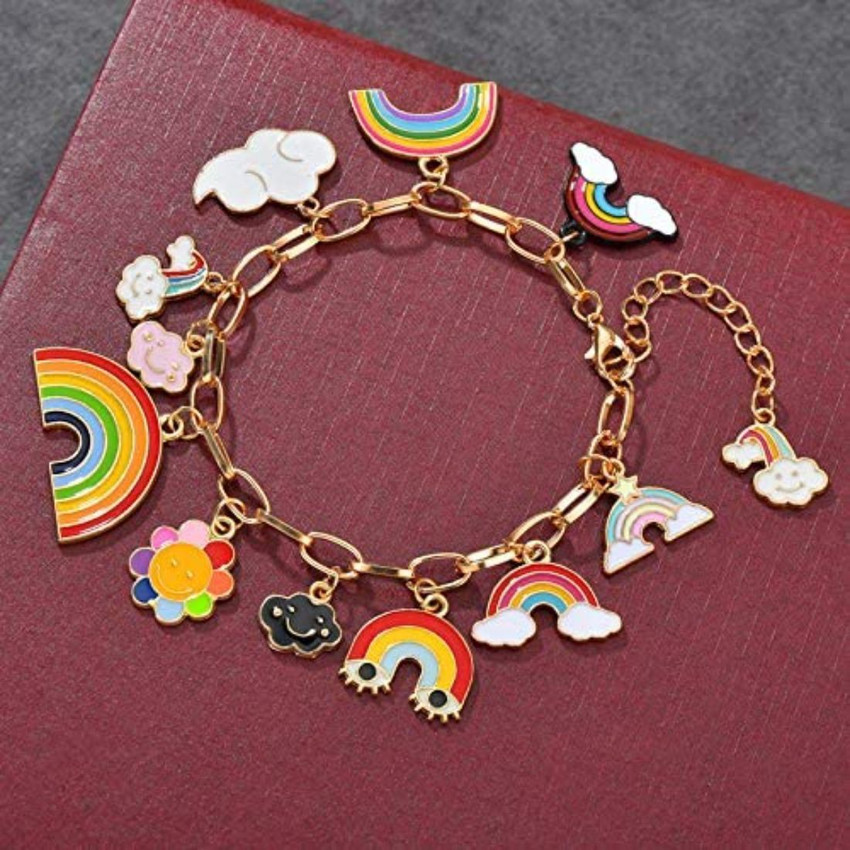 Rainbow on sale charm bracelet