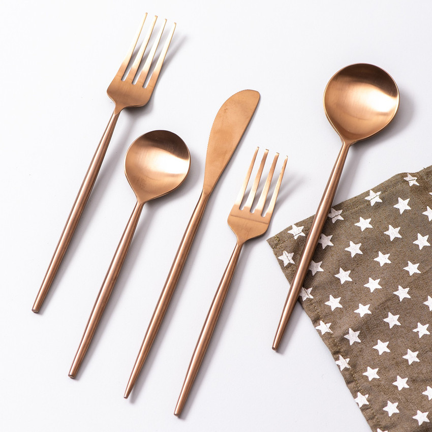 Copper 2025 cutlery set