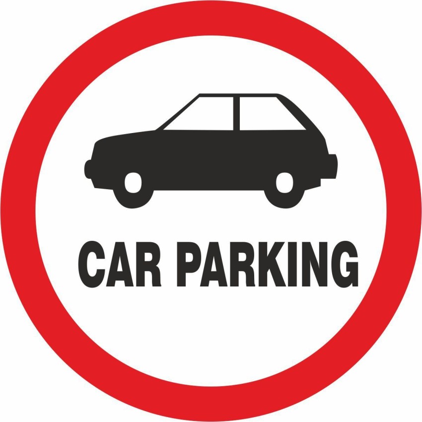 Masstone Car Parking Sign board 4 inch x 12 inch Emergency Sign