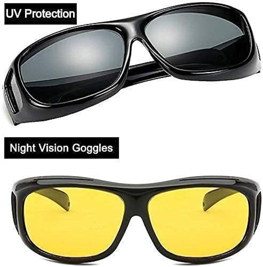 SEVENSPACE UV Protection, Night Vision, Riding Glasses Sunglasses