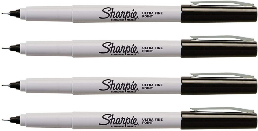 Sharpie Twin-Tip Permanent Marker, Brush/Ultra Fine Point, Black