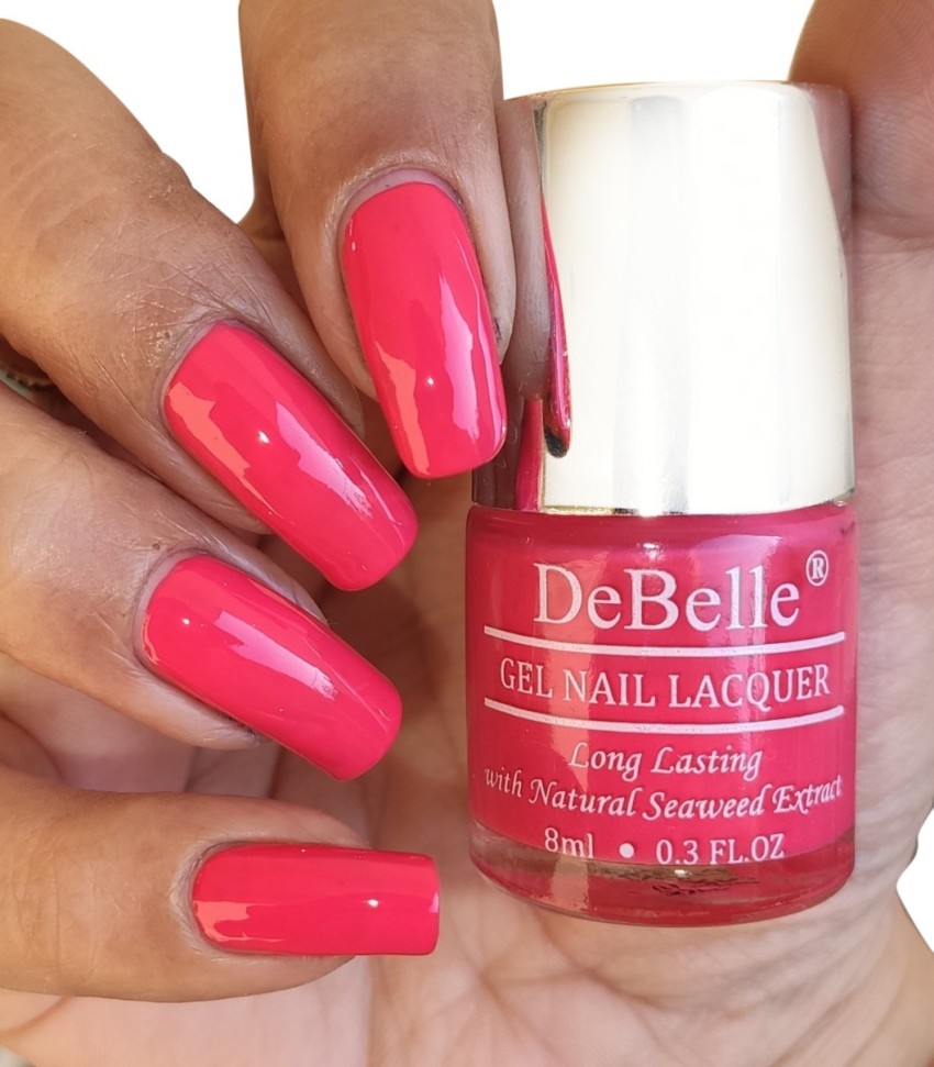 Buy DeBelle Gel Nail Lacquer Roseline Fiesta Metallic Light Pink Nail Polish  8 ml Online at Best Price - Nail Polish