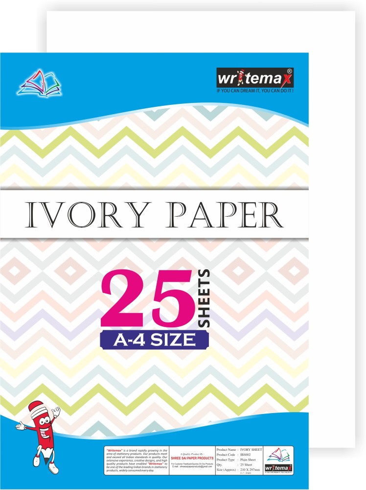 Eclet Ivory A4 210 GSM Pack of 25 Sheets Sketching and Drawing