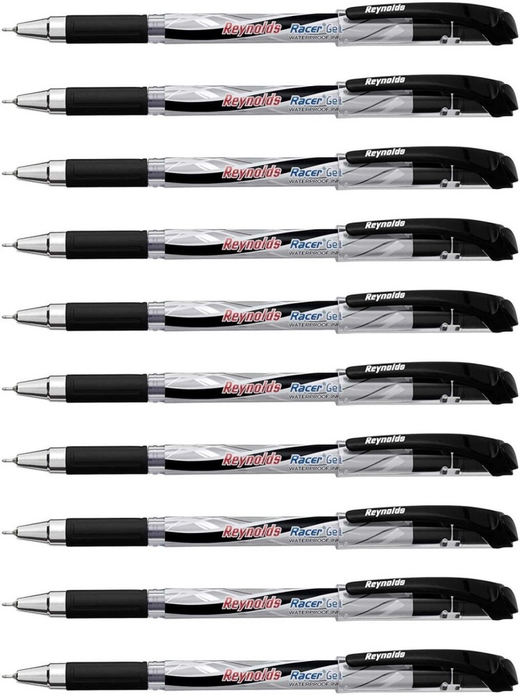 Reynolds Racer Gel Waterproof Ink Black Gel Pen - Buy Reynolds Racer Gel  Waterproof Ink Black Gel Pen - Gel Pen Online at Best Prices in India Only  at