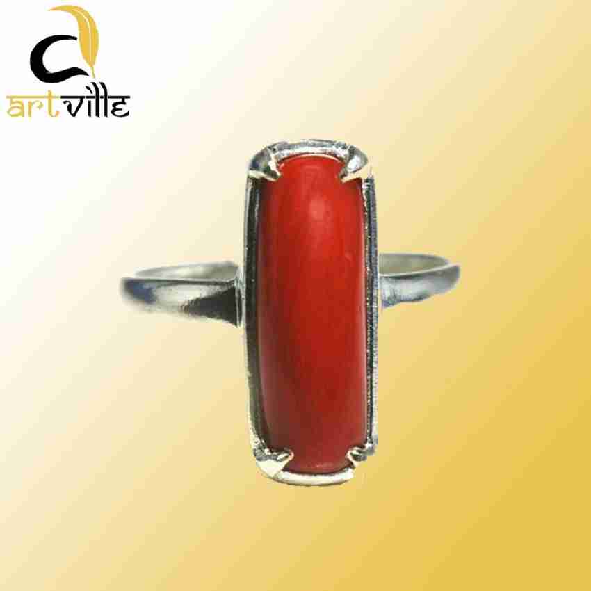 Red coral finger ring designs shop