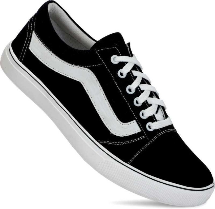 Vans black canvas outlet shoes india