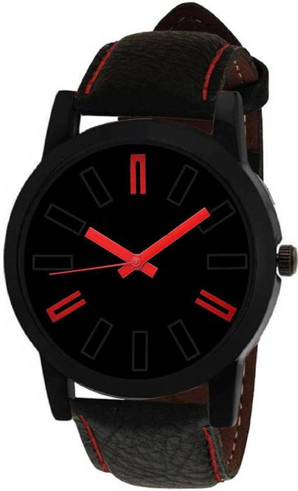Plain black dial watches sales