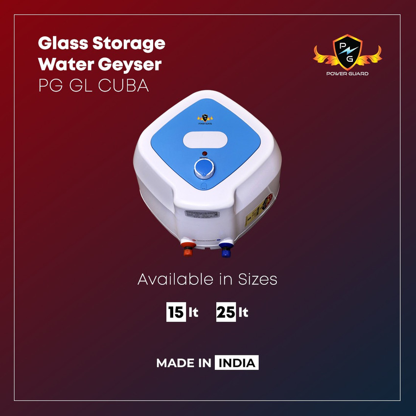 Power Guard 25 L Storage Water Geyser (PG Glass Line Cuba 25, White - Blue)  Price in India - Buy Power Guard 25 L Storage Water Geyser (PG Glass Line  Cuba 25,
