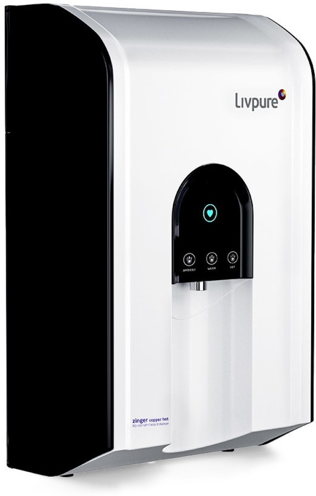 LIVPURE LIV ZINGER HOT HR 6.5 L RO UV UF Minerals Copper Water Purifier