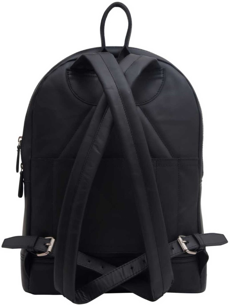 Black backpack 2025 silver zipper