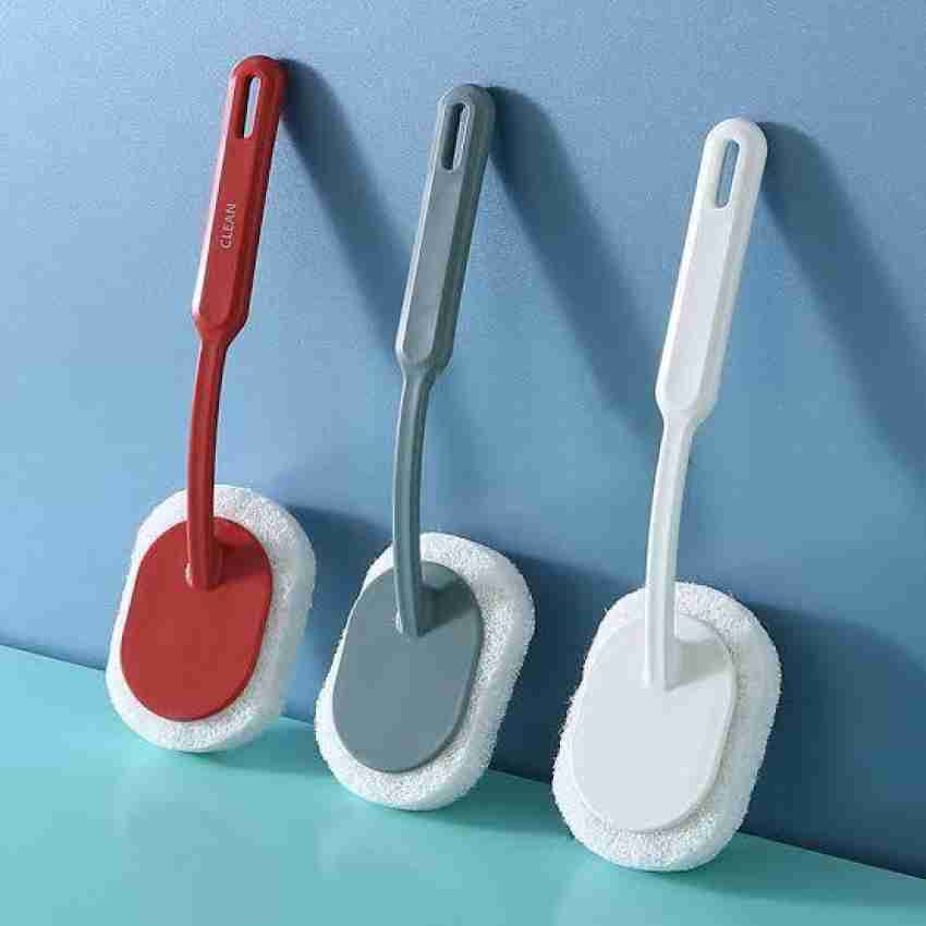 Cleaning Brush ,Bathroom Cleaning Sponge, Cleaning Sponge for Kitchen Bathtub  Bath Toilet Wall Floor Tile Scrub Brush with Handle 