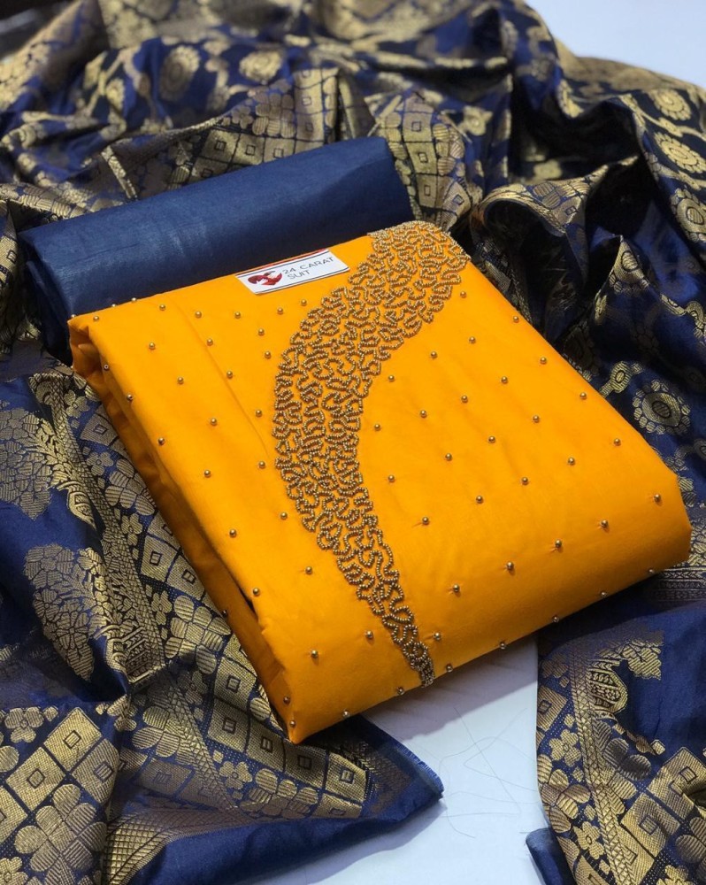 Radhe Fashion Cotton Blend Solid Salwar Suit Material Price in India - Buy Radhe  Fashion Cotton Blend Solid Salwar Suit Material online at