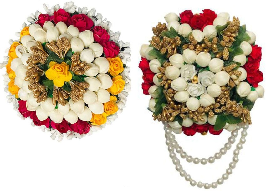 Buy GADINFASHION Multicolor Womens Artificial Flower Hair Juda Gajra Hair  Accessories (Pack of 2) Online at Best Prices in India - JioMart.
