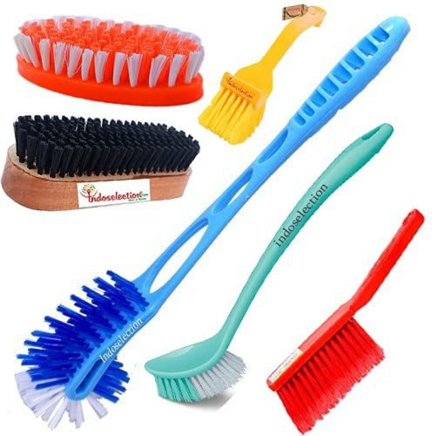 Indoselection Kitchen Item Set, Shoe Brush, Double Side Toilet