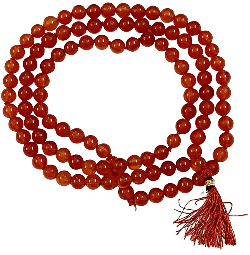 Red Agate Necklace for Protection, Red Agate Mala, 108 Mala Beads