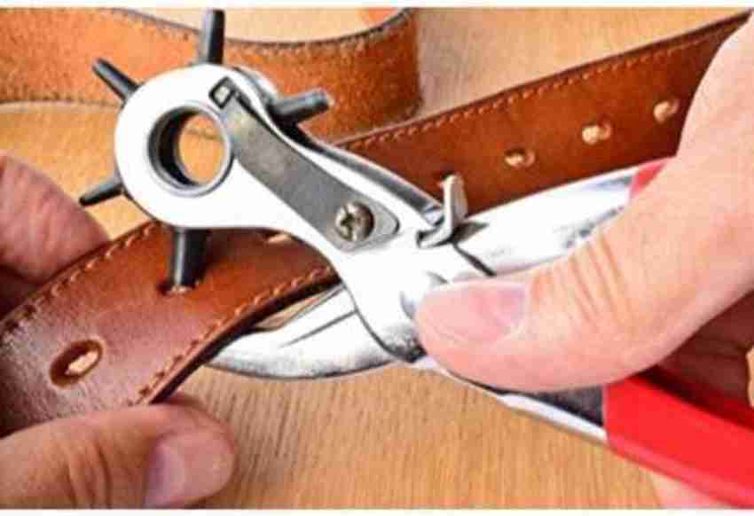 Gadariya King Metal Belt Punching Machine with Multiple Hole Sizes Pliers Repair Tool Multi Tools for Leather Strap or Waist Belts Pincer Plier Punch hole sizes 2mm 2.5mm 3mm 3.5mm 4mm 4.5 Pincer Plie...