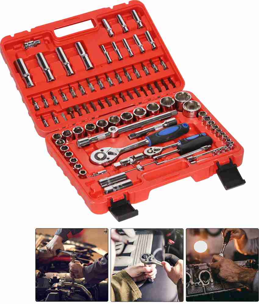 Digital Craft 94pc Socket Wrench Set Hand Tools Car Repairing Ratchet Wrench Screwdriver Combo Kit 1 2 1 4 Auto Ratchet Socket Set Socket Set Price in India Buy Digital Craft 94pc Socket